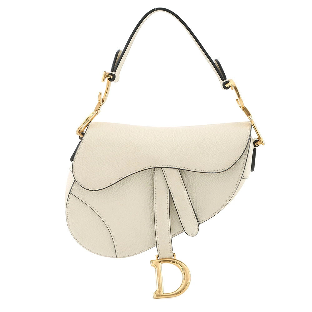 Christian Dior Handbag Saddle Bag Leather White